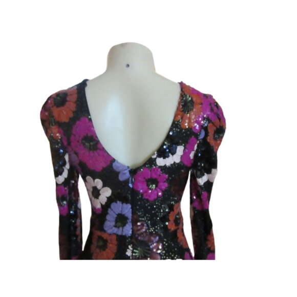 Dress The Population Hazel Floral Sequin Bodycon Dress S - Picture 12 of 12